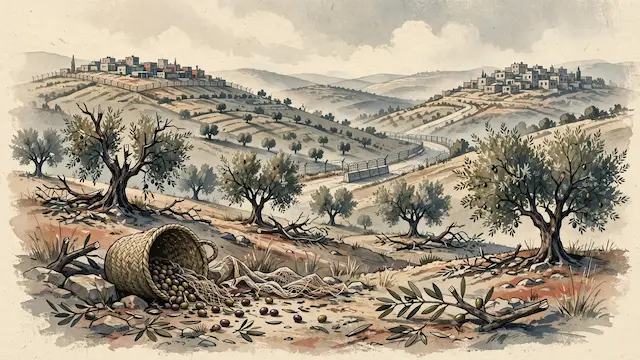 Settlers Attack Palestinian Olive Harvesters Across West Bank