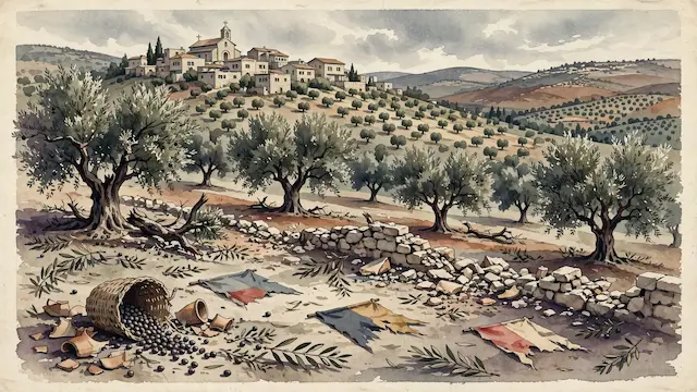 Masked Settlers Attack European Diplomats at Palestinian Olive Harvest