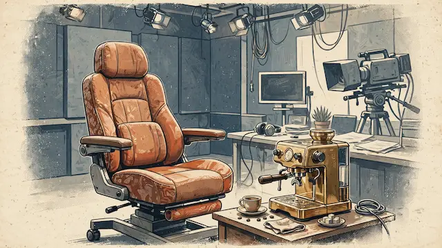 Avri Gilad Brings Own Orthopedic Chair, Espresso Machine to Work