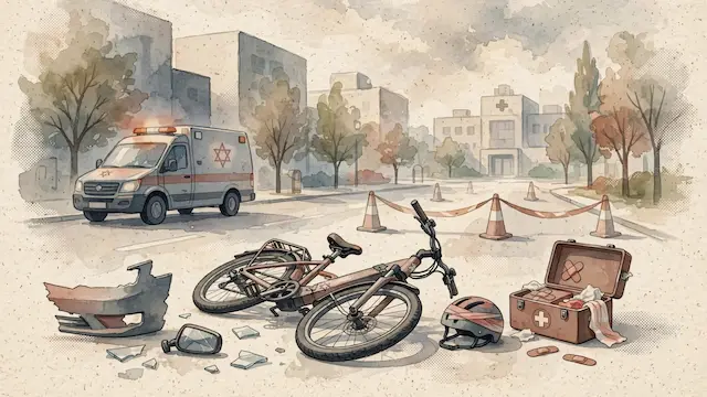 Cyclist Injured in Holon Collision