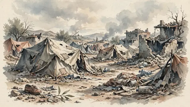 Child Killed, Others Injured in Gaza Displacement Camp Shelling