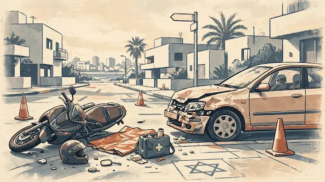 Motorcyclist Injured in Tel Aviv Collision