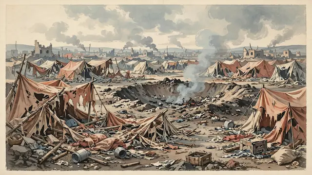 Israel Shells Gaza, Targeting Displaced Persons' Tents and Shelters