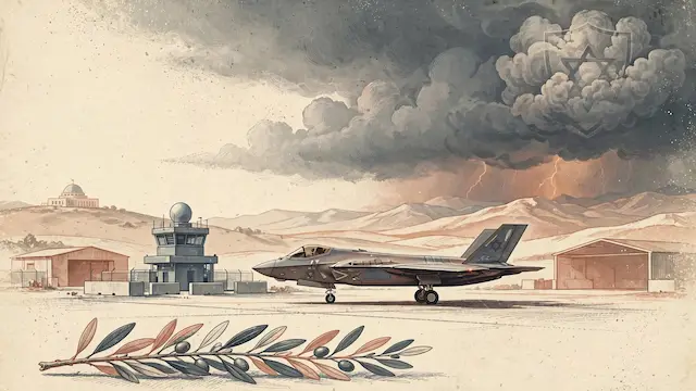 Netanyahu Visits Air Force Base, Issues Stern Warning to Enemies