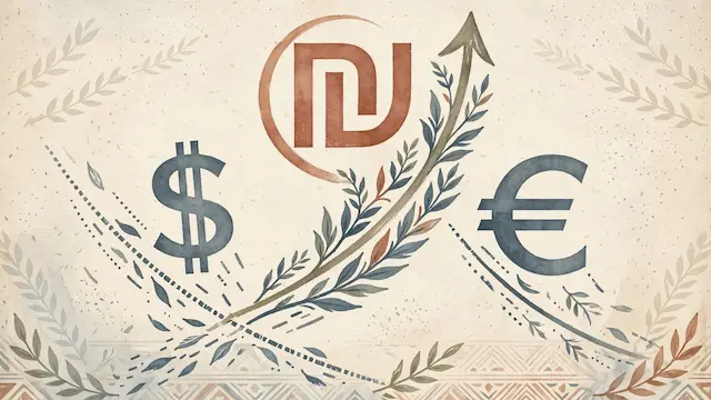 Israeli Shekel Strengthens Against Dollar and Euro