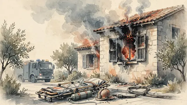 Man Rescued From Burning Home in Kiryat Ekron Critical