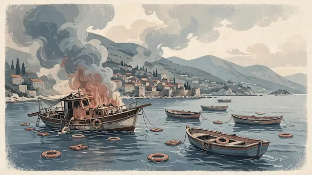Tour Boat Fire in Montenegro Forces Passenger Evacuation