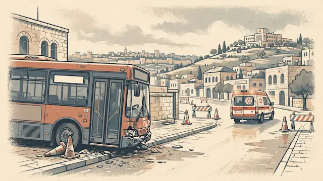Bus Strikes Woman in Jerusalem, Leaving Her in Serious Condition
