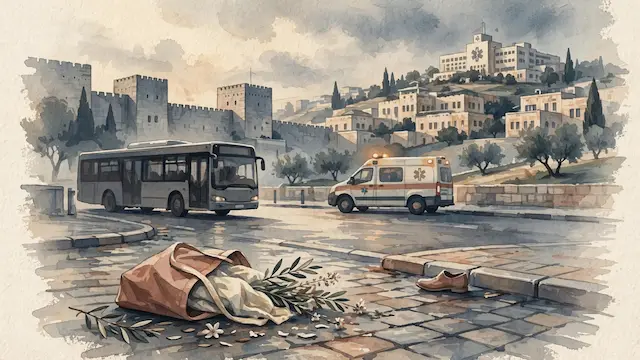 Pedestrian Critically Injured After Being Hit by Bus in Jerusalem