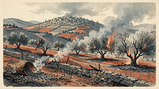 הסלמה באלימות המתנחלים בגדה: פצועים ושריפת אדמות חקלאיות