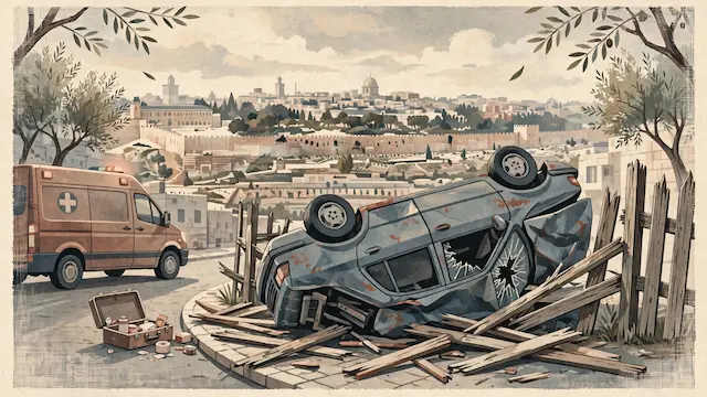 Elderly Man Injured in Jerusalem Car Crash