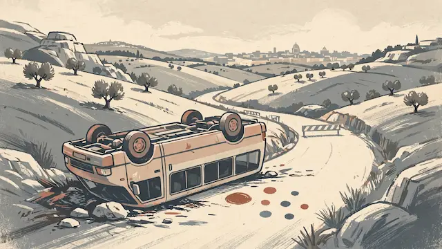Minibus Overturns Near Jerusalem, Injuring Nine