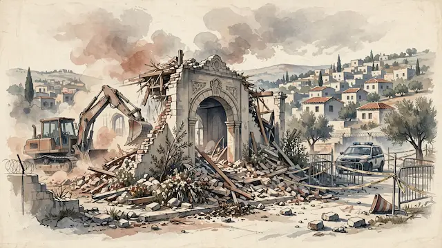 Israeli Authorities Demolish Wedding Hall in Deir Hanna Amidst Arab Town Building Crackdown