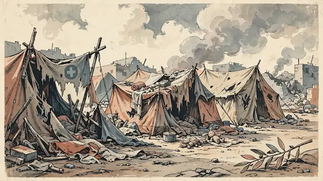 Gaza Displacement Camps Targeted in Israeli Strikes, Casualties Reported