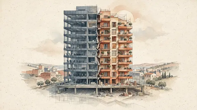 משרדים למטה, דירות למעלה: למה היזמים מתקשים לחבר את שני העולמות באותו מגדל