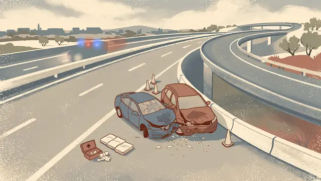 Three Lightly Injured in Highway 4 Collision Near Holon Interchange