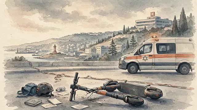12-Year-Old E-Scooter Rider Critically Injured in Haifa Collision