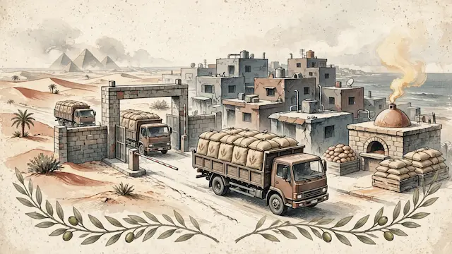 Egypt Sends Flour Trucks to Gaza Amid Bread Crisis