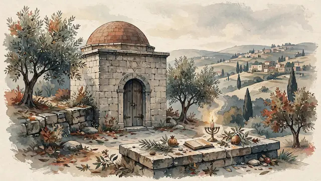 Hasidic Leader Prays at Rachel's Tomb
