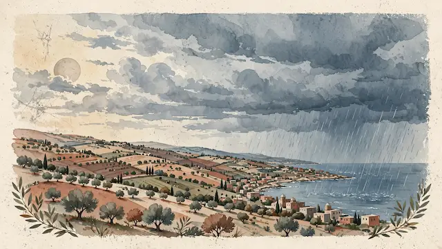 Israel Weather Forecast: Cooler Temperatures, Clouds, and Rain Expected