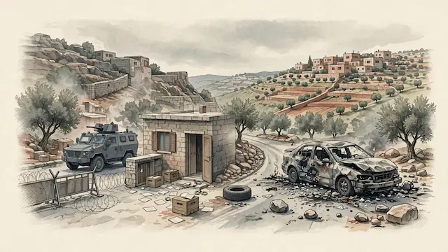 Israeli Forces Conduct West Bank Raids; Settlers Attack Palestinian Vehicles