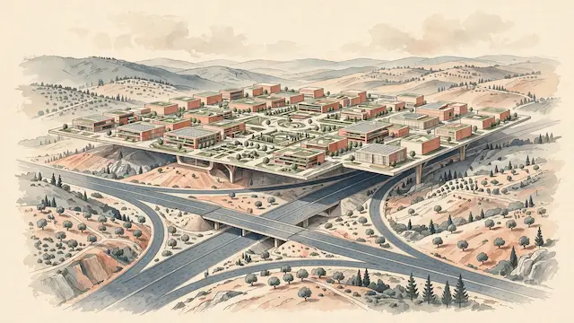 New Urban Layer Planned Above Israel's Highway 1 Interchange
