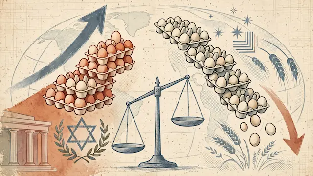 Israeli Egg Prices Rise Amidst Global Declines, Raising Fairness Questions