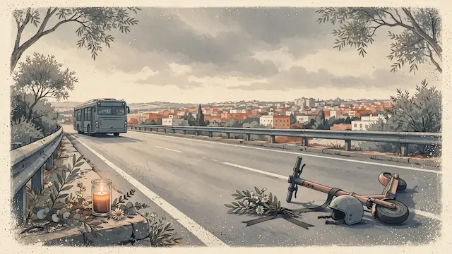 Electric Scooter Rider Killed in Collision with Bus on Highway 4