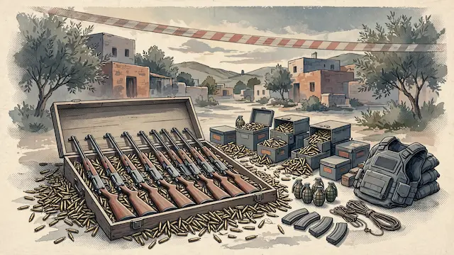 IDF Arms Cache Discovered in Qalansawe, Two Suspects Arrested