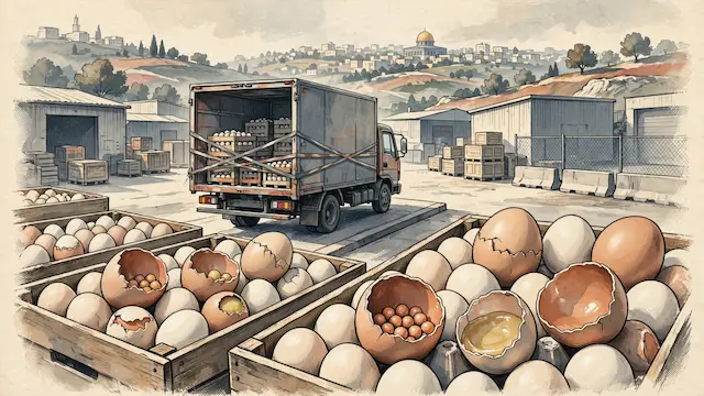 Counterfeit Eggs from Palestinian Authority Seized Near Jerusalem
