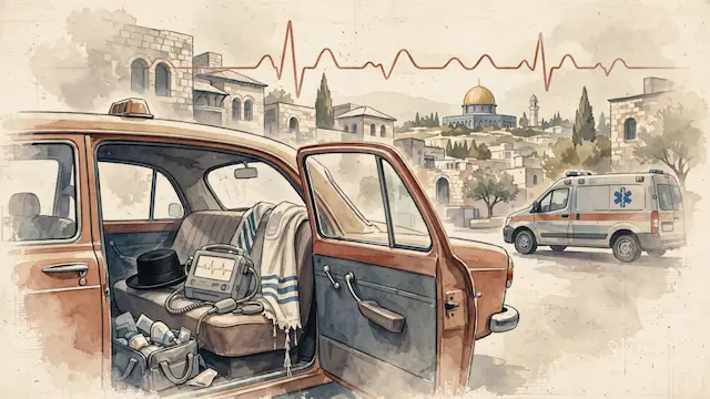 Paramedics Revive Hasidic Man After Cardiac Arrest in Jerusalem Taxi