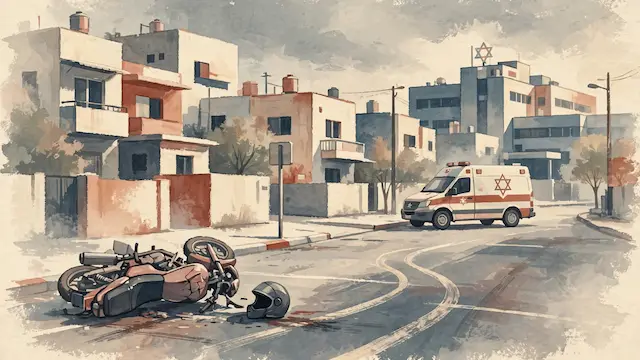 Motorcyclist Critically Hurt in Bnei Brak Collision