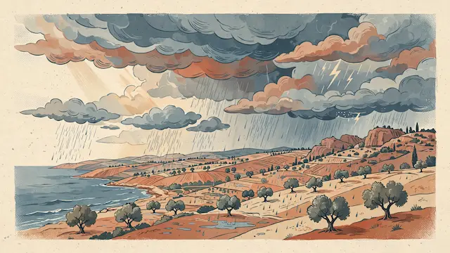 Israel Weather Forecast: Scattered Showers and Thunderstorms Expected