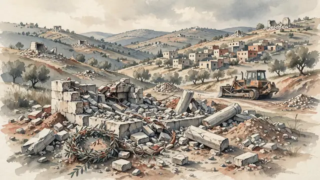 IDF Demolishes Terrorist Memorial in Palestinian Village After Decades