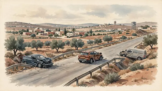 Six Injured in Three-Car Crash on Southern Israel Highway