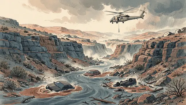 Flash Floods Sweep Cars in Israel's Negev and Arava Regions
