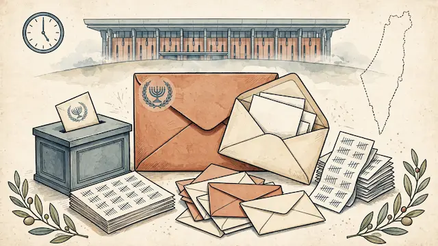 Vote Counting Begins for Double Envelopes in Israeli Knesset Elections