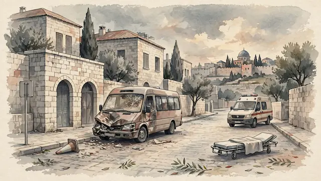 Woman Critically Injured After Being Hit by Minibus in Jerusalem