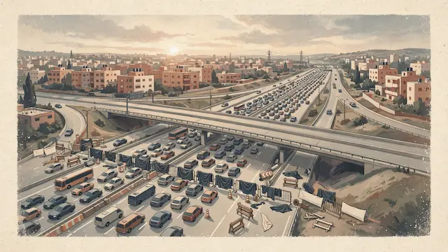 מחאת הפלג הירושלמי חוסמת את כביש 4 סמוך לבני ברק