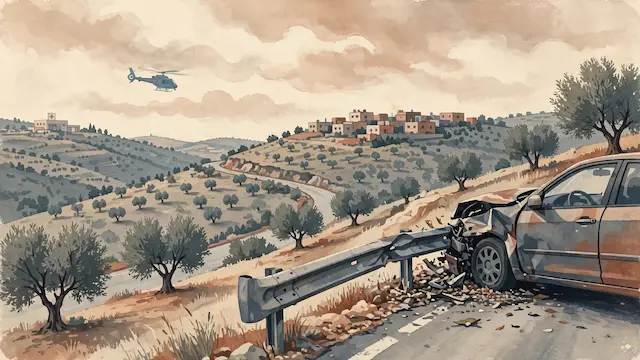 Young Woman Critically Hurt in West Bank Car Crash