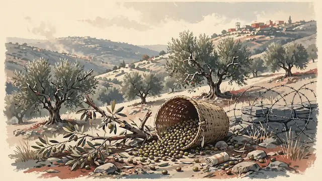 Palestinians Injured in West Bank Clashes During Olive Harvest