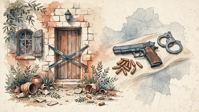 Man Arrested in Baqa Al-Gharbiyya on Suspicion of Domestic Abuse, Weapon Found