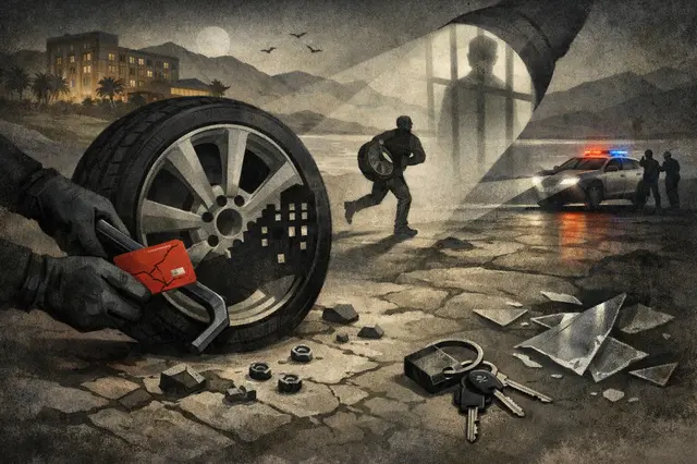 Suspect Arrested After Stealing Wheels From Cars at Dead Sea Hotel Parking Lot